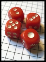 Dice : Dice - 6D Pipped - Eastern Red with Pips